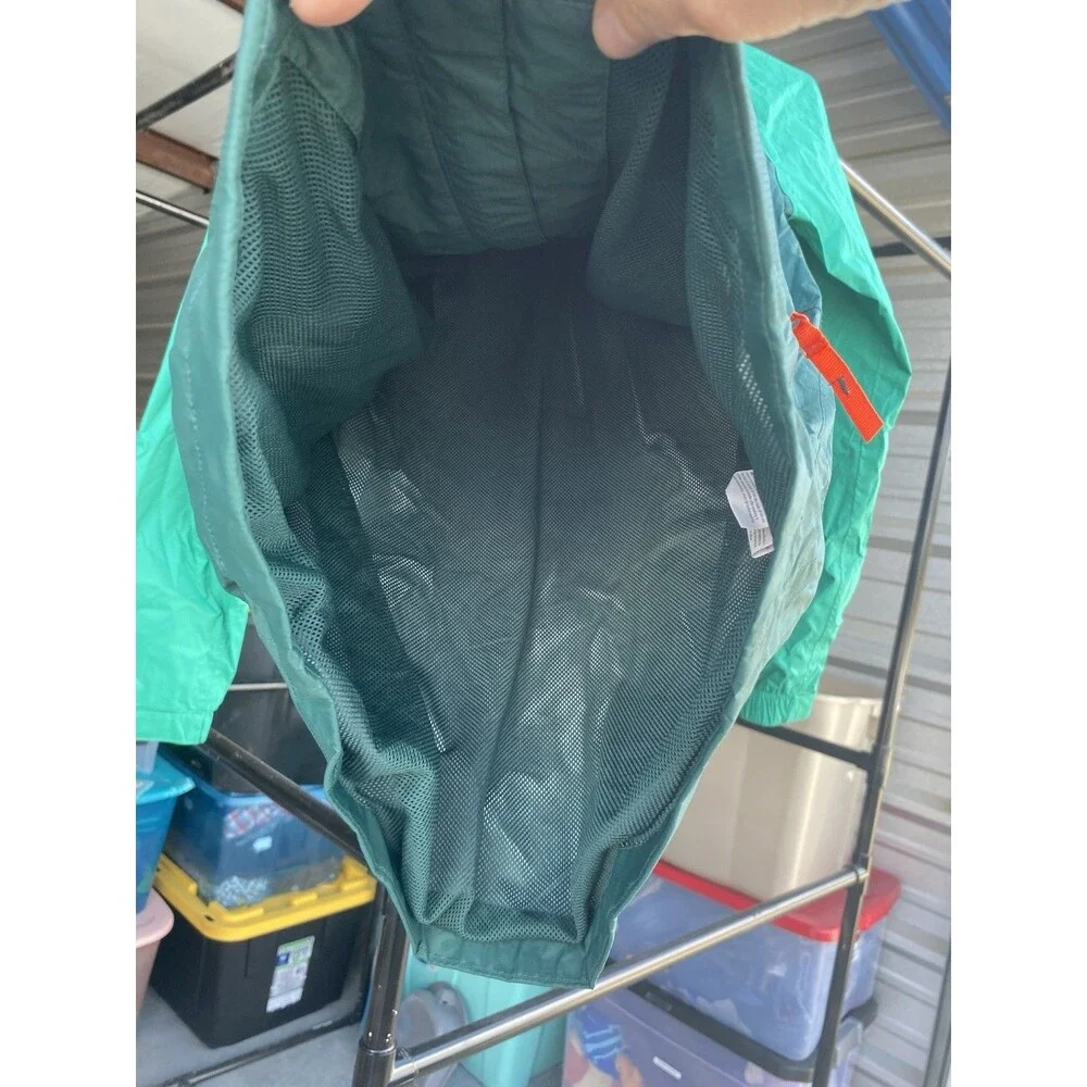 Mountain Warehouse Kids Waterproof Rain Jacket 13 Yrs Green Nylon Ripstop Coat